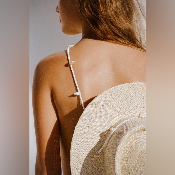 lack of color seashell boater hat - Picture 3 of 6